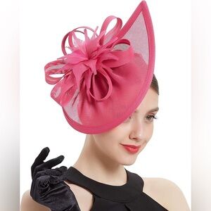 Kentucky Derby, Tea Party, Hot Pink Fascinator Hat